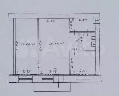 2-к. квартира, 44 м, 3/4 эт. - Фото 0