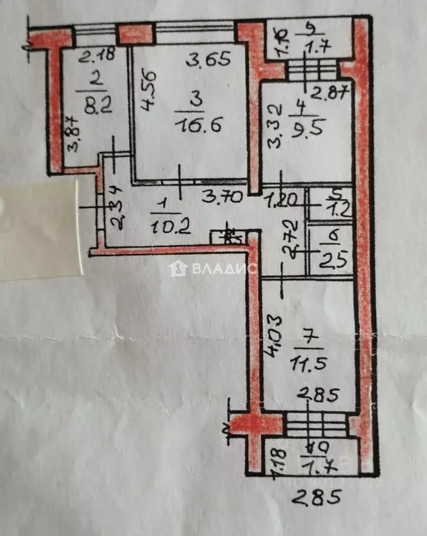 3-к кв. Башкортостан, Стерлитамак ул. Сакко и Ванцетти, 63 (63.6 м) - Фото 2
