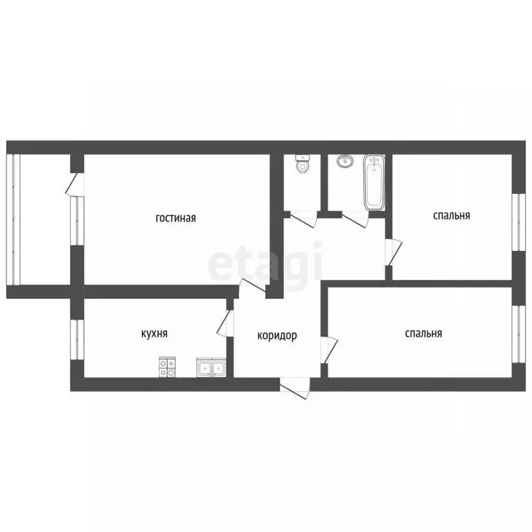 3-к кв. Оренбургская область, Оренбург 16-я линия, 12 (63.0 м) - Фото 2