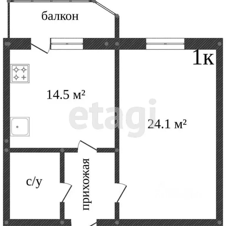 1-к кв. Ханты-Мансийский АО, Сургутский район, Федоровский городское ... - Фото 1