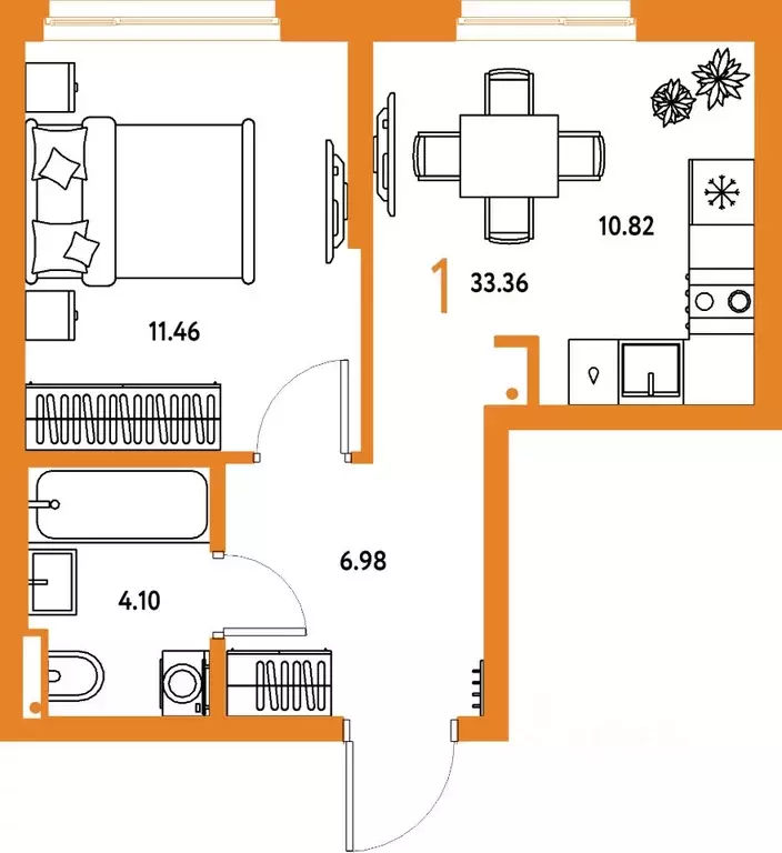 1-к кв. Московская область, Мытищи Страна.Парковая жилой комплекс ... - Фото 1
