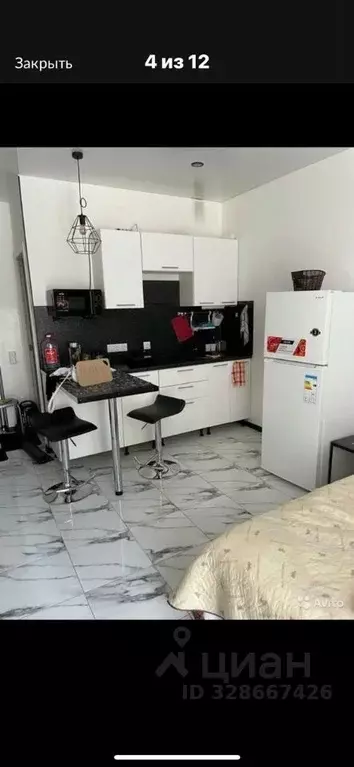 Студия Краснодарский край, Новороссийск Цемдолина тер., ул. Парковая, ... - Фото 1