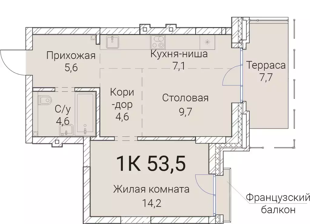 1-к кв. Новосибирская область, Новосибирск Овражная ул., 2А (53.5 м) - Фото 0