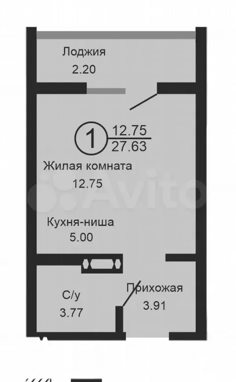 Квартира-студия, 28 м, 7/18 эт. - Фото 0