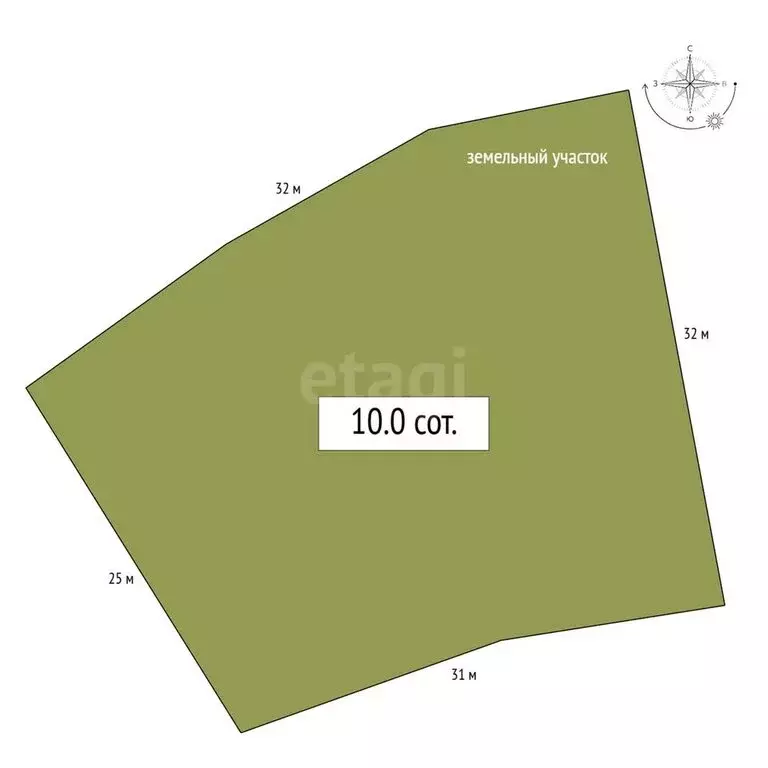 Участок в село Кызыл-Озек, улица Дорожников (10 м) - Фото 0