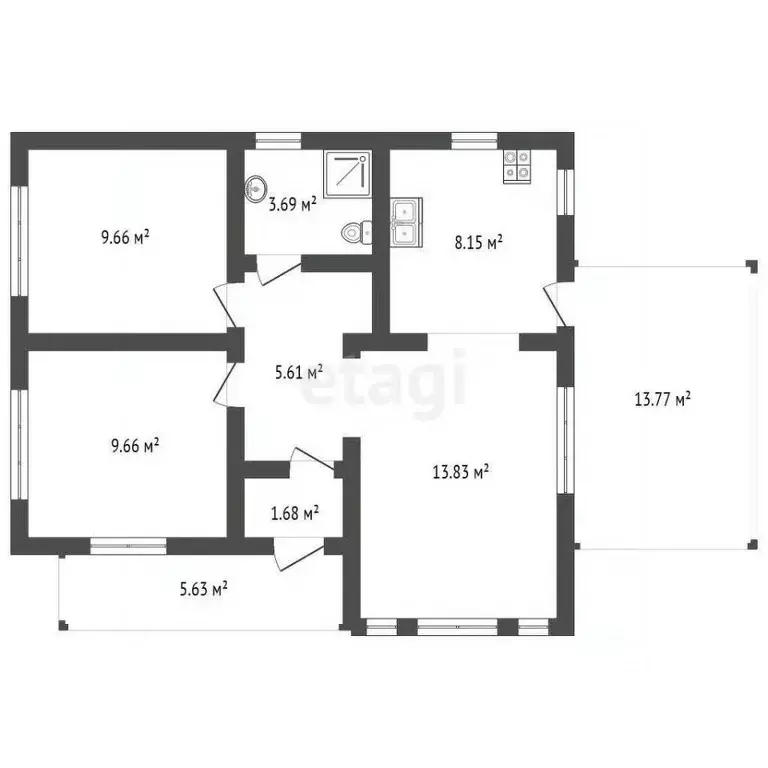 Дом в Ленинградская область, Волосовский район, Клопицкое с/пос, пос. ... - Фото 2