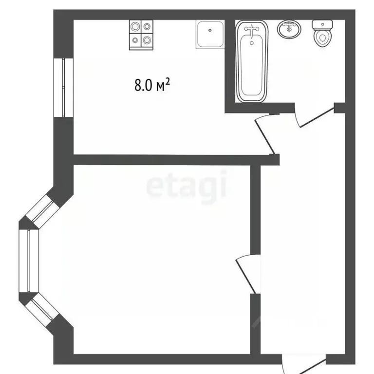 1-к кв. Ямало-Ненецкий АО, Новый Уренгой Строителей мкр, 5/6 (46.9 м) - Фото 2