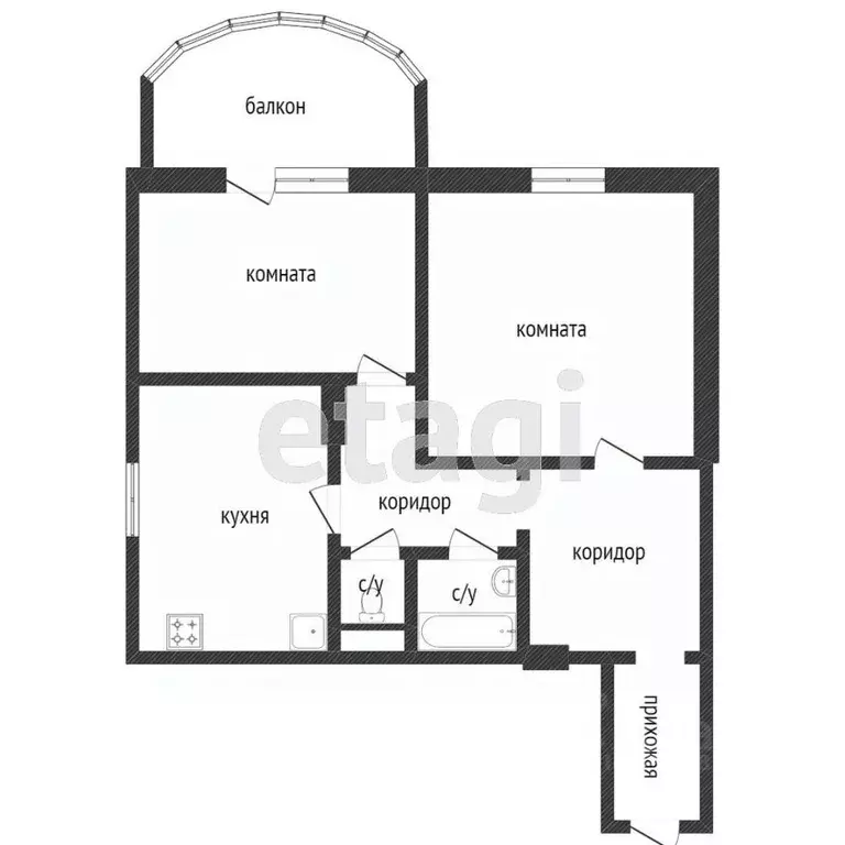 2-к кв. Красноярский край, Красноярск 9 Мая ул., 17Д (63.8 м) - Фото 1