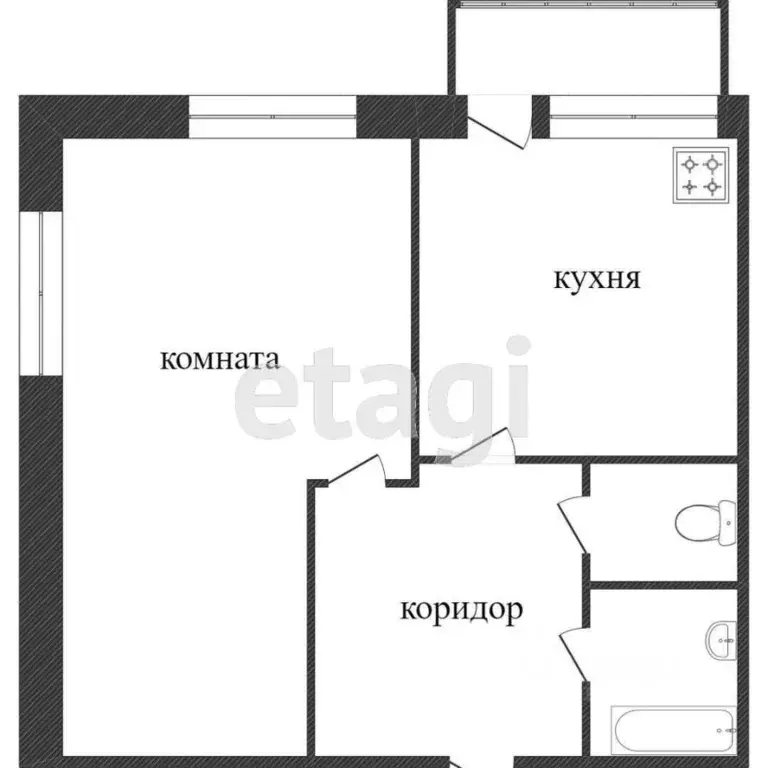 1-к кв. Ханты-Мансийский АО, Сургут ул. Крылова, 47 (43.0 м) - Фото 0
