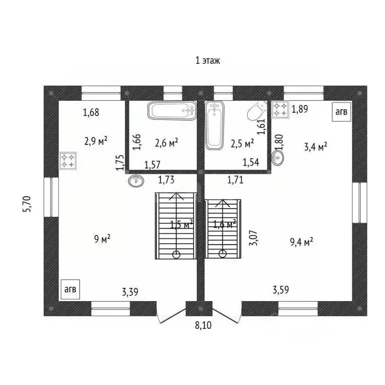 Дом в Башкортостан, Уфа Саратовская ул., 4В (66 м) - Фото 2