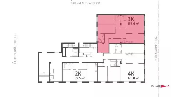 3-к кв. Санкт-Петербург Петровский просп., 11к3 (158.8 м) - Фото 1