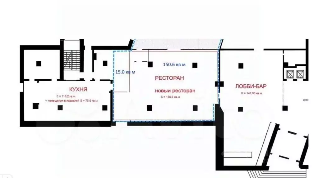 Помещение свободного назначения в Москва ул. Хамовнический Вал, 34 ... - Фото 1