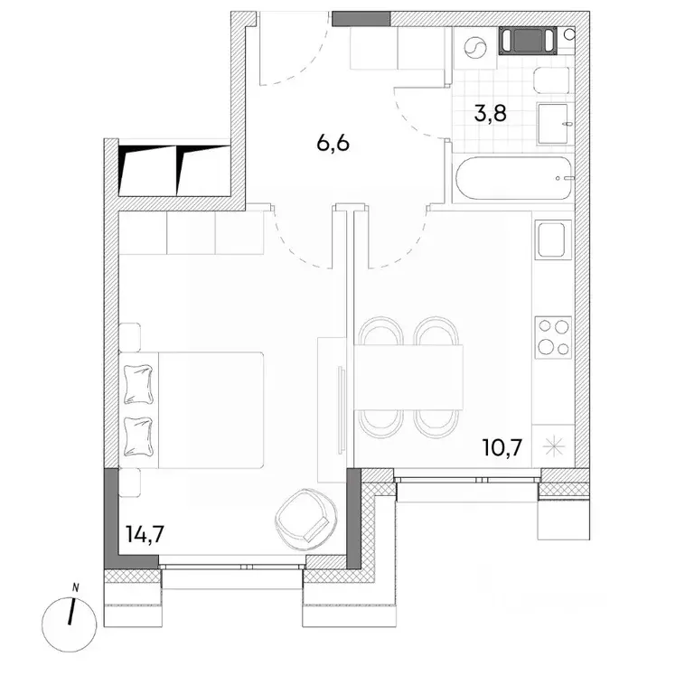 1-к кв. Москва, Москва, Зеленоград ул. Александровка, 6 (35.8 м) - Фото 0