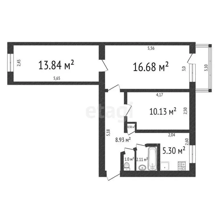 3-комнатная квартира: Ульяновск, Уютная улица, 1 (58.3 м) - Фото 1