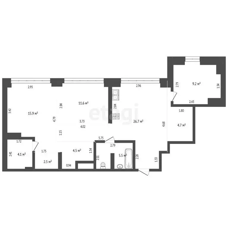 3-комнатная квартира: Астрахань, улица Генерала Епишева, 1А (84.7 м) - Фото 0