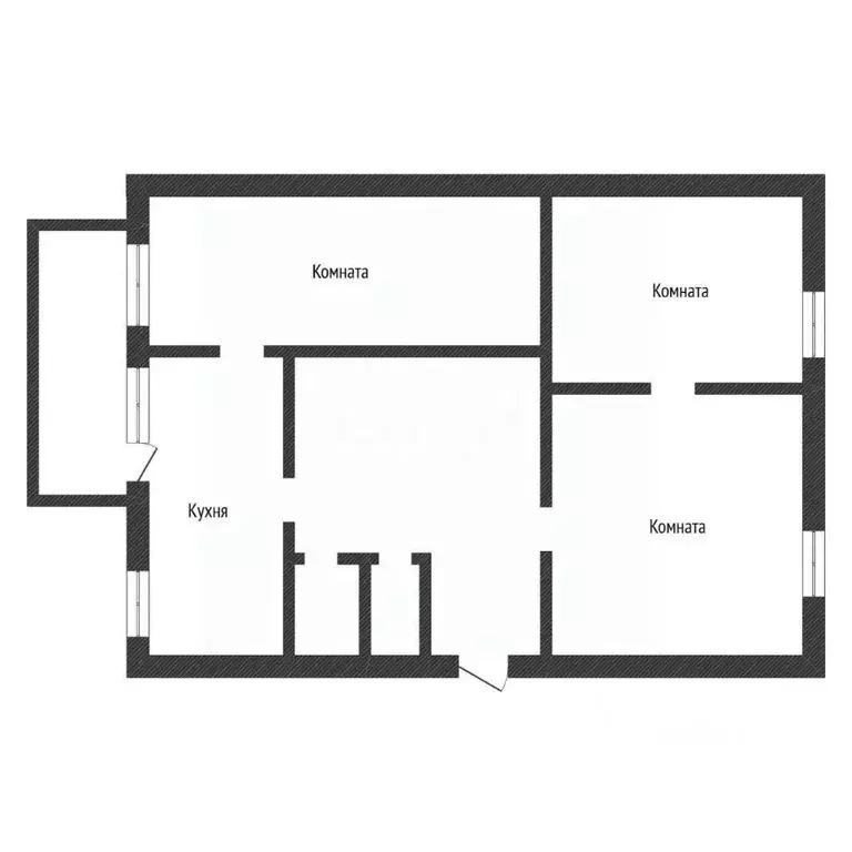 3-к кв. Псковская область, Остров Пригородная ул., 8 (61.5 м) - Фото 1