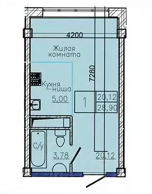 Студия Ставропольский край, Пятигорск  (28.9 м) - Фото 0