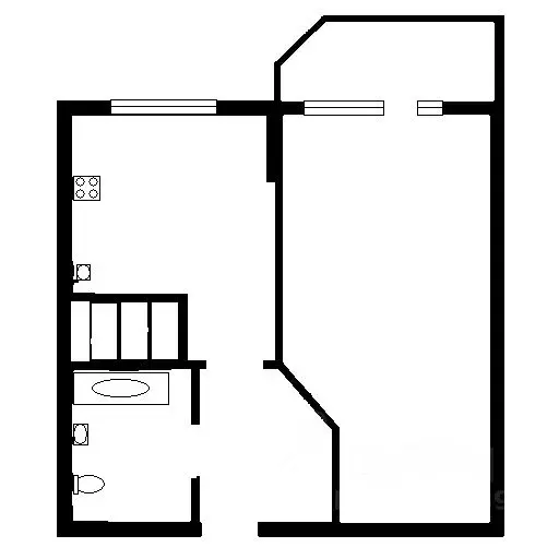 1-к кв. Санкт-Петербург ул. Русановская, 11 (34.6 м) - Фото 2