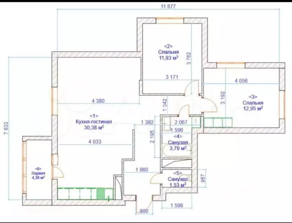 3-к. квартира, 72 м, 4/8 эт. - Фото 0