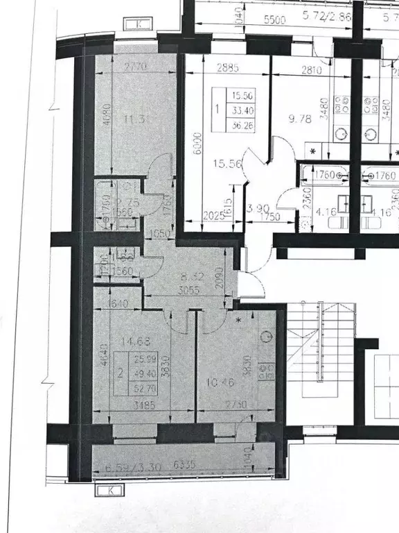 2-к кв. Татарстан, Казань ул. Азата Аббасова, 3 (52.7 м) - Фото 2