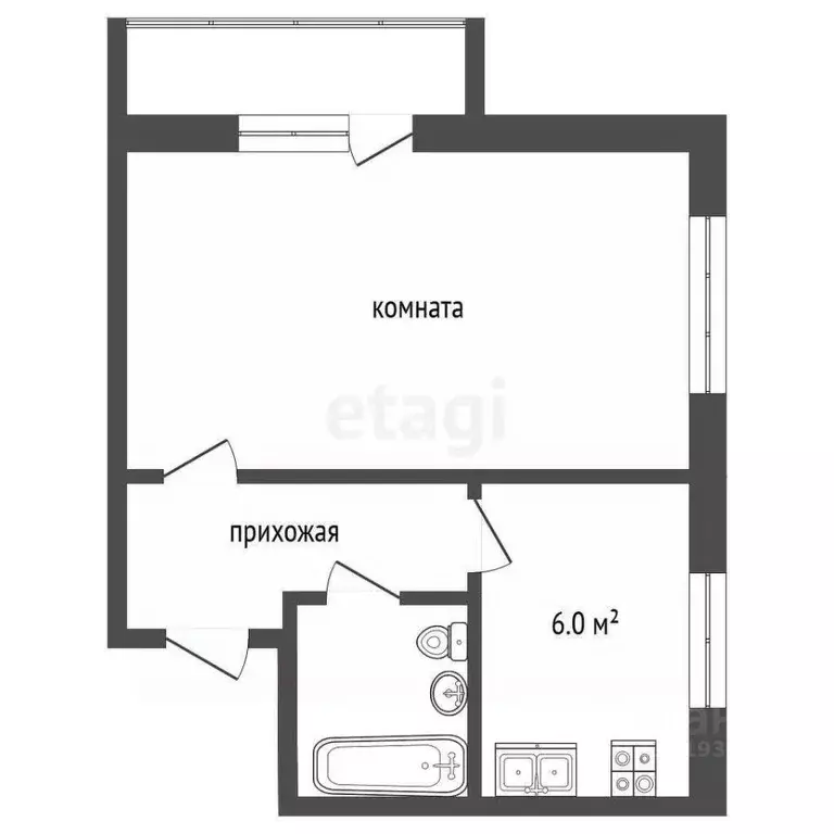1-к кв. Красноярский край, Норильск Игарская ул., 14к1 (36.4 м) - Фото 2