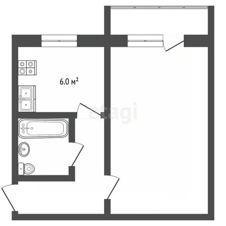 1-к кв. Саратовская область, Балашов ул. Строителей, 3 (33.8 м) - Фото 1