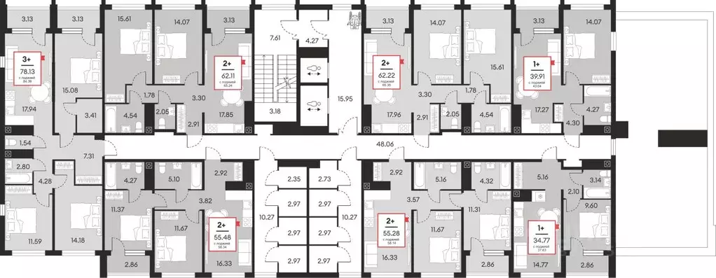 2-к кв. Ханты-Мансийский АО, Нефтеюганск ул. Нефтяников, 48А (55.28 м) - Фото 2