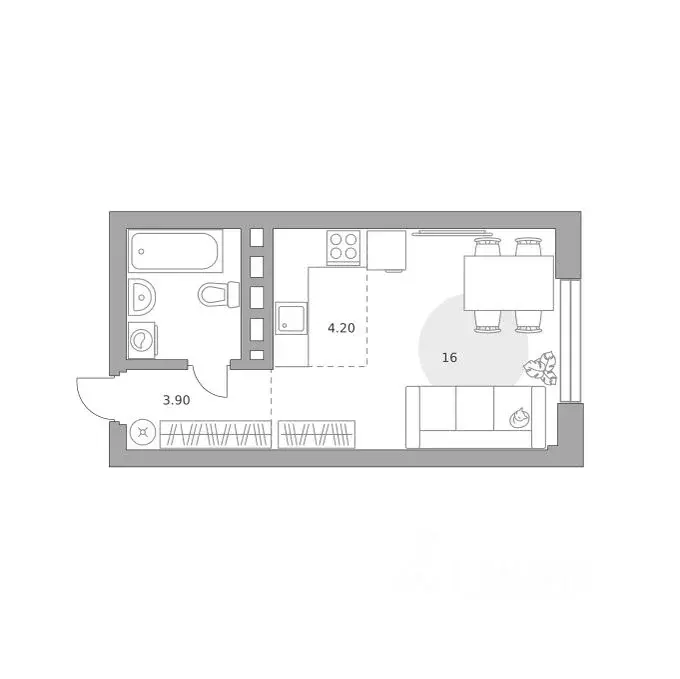 Студия Башкортостан, Уфа Зеленая Роща жилрайон, Лесная Симфония жилой ... - Фото 1