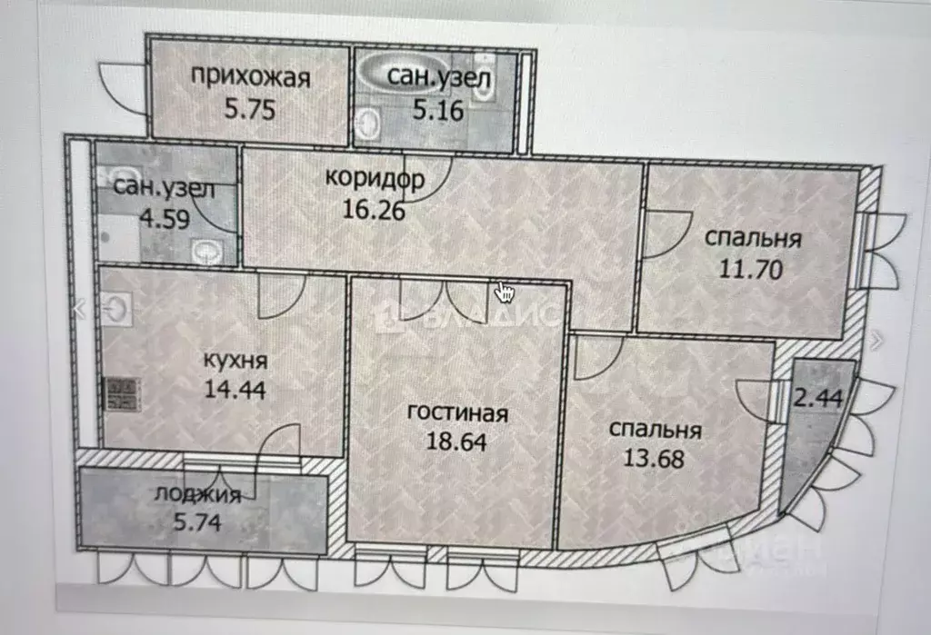 3-к кв. Башкортостан, Уфа ул. Рихарда Зорге, 63/5 (91.3 м) - Фото 1