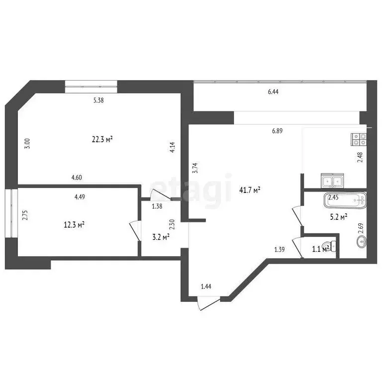 3-комнатная квартира: Тюмень, улица Грибоедова, 13к3 (85 м) - Фото 0