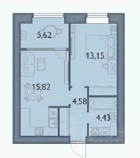 1-к кв. Брянская область, Брянский район, пос. Мичуринский, ... - Фото 1