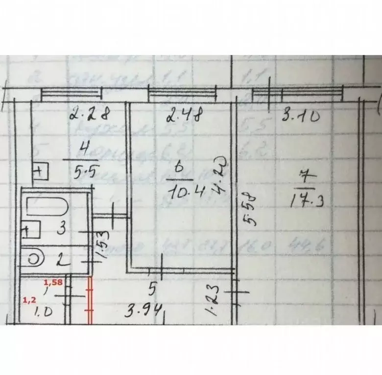 2-к кв. Новосибирская область, Новосибирск Народная ул., 28/1 (42.0 м) - Фото 2
