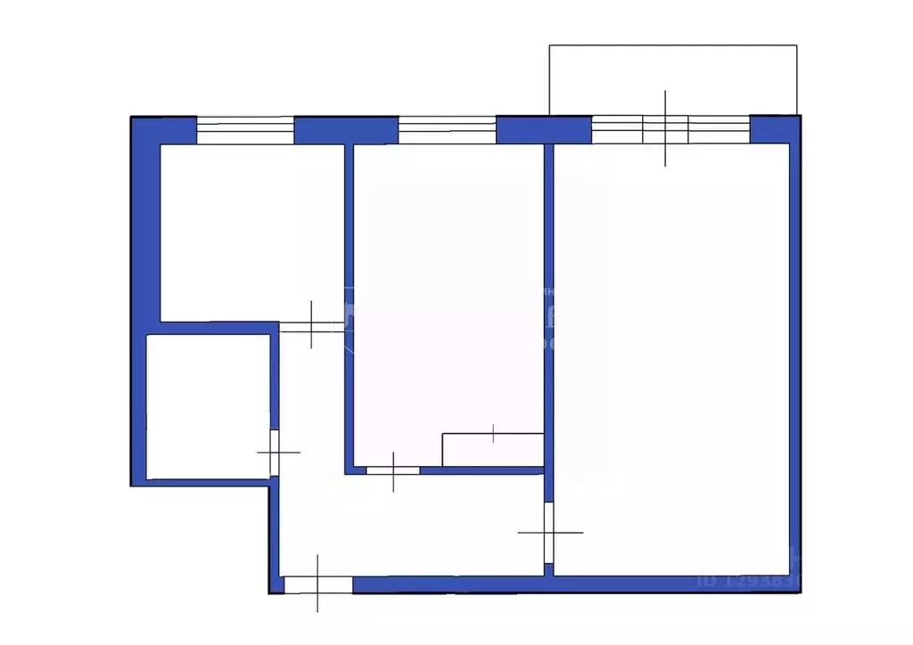 2-к кв. Кемеровская область, Кемерово Ленинградский просп., 27А (44.1 ... - Фото 2