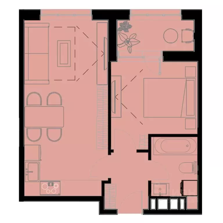 1-к кв. Приморский край, Уссурийск Кленовый парк жилой комплекс (42.2 ... - Фото 1