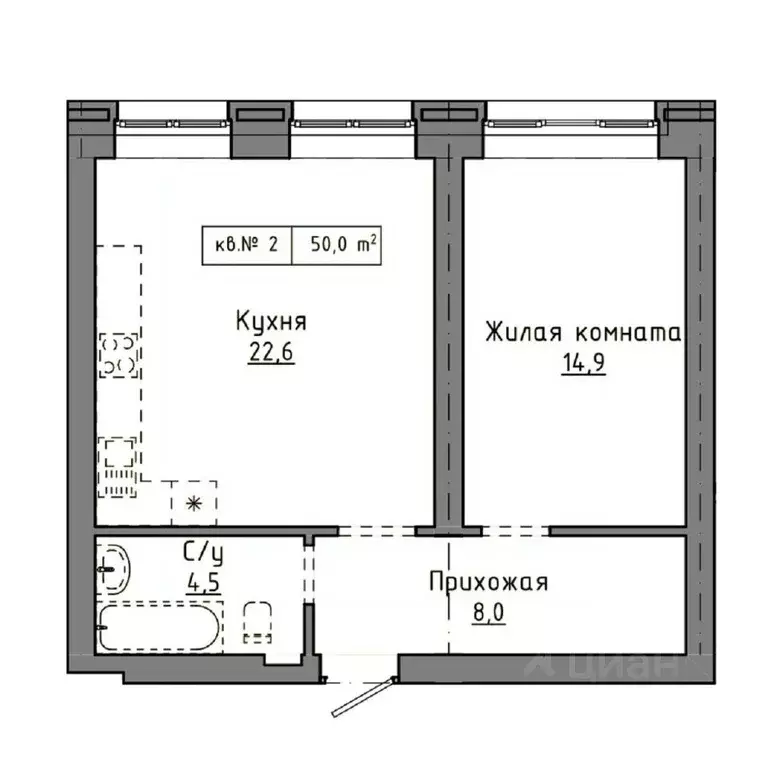 1-к кв. Алтайский край, Барнаул Интернациональная ул. (50.0 м) - Фото 0