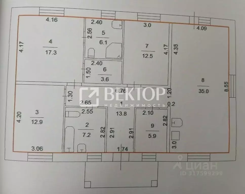 Дом в Костромская область, Кострома пос. Волжский, 13-й кв-л,  (140 м) - Фото 2