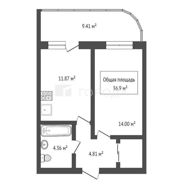 1-комнатная квартира: Новосибирск, улица Дуси Ковальчук, 238 (47 м) - Фото 0