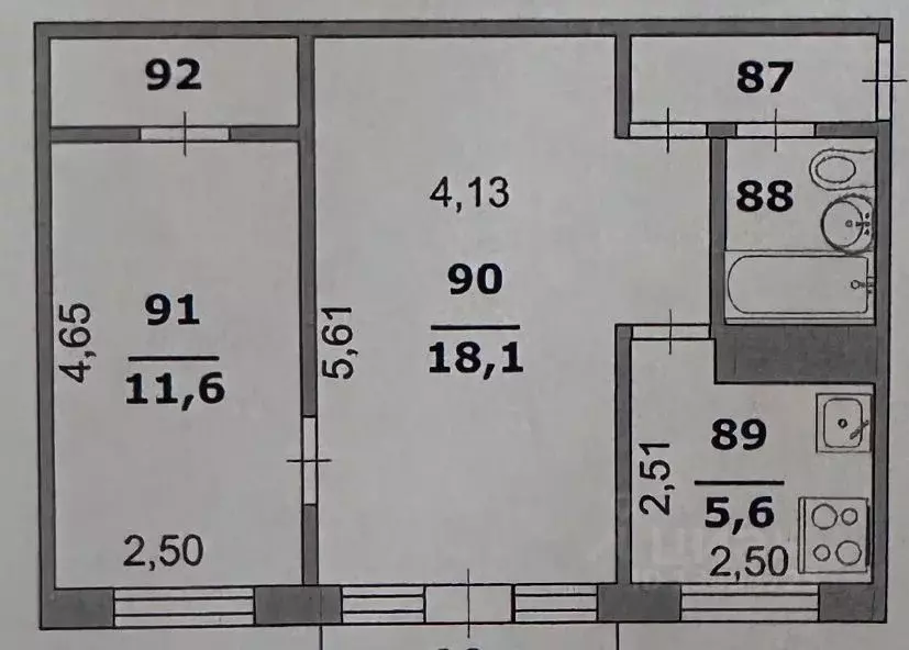 2-к кв. Белгородская область, Белгород Садовая ул., 33 (43.6 м) - Фото 1