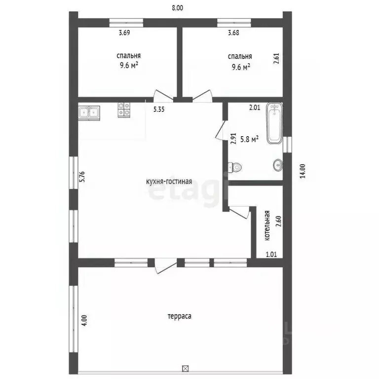 Дом в Тюменская область, Нижнетавдинский муниципальный округ, ... - Фото 2