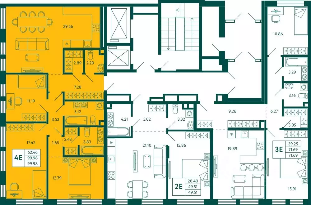 3-к кв. Башкортостан, Уфа Зеленая Роща жилрайон, Терле Парк жилой ... - Фото 2