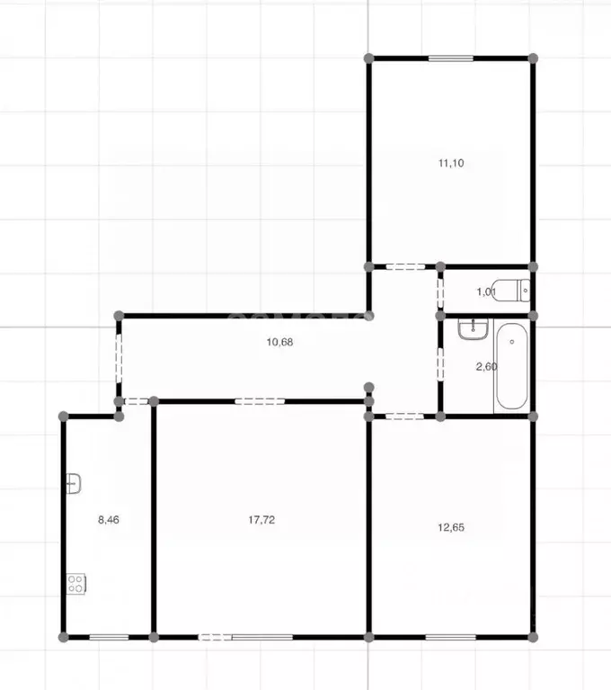 3-к кв. Ульяновская область, Ульяновск Отрадная ул., 3 (68.7 м) - Фото 2