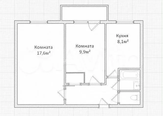 2-к. квартира, 45 м, 9/10 эт. - Фото 0