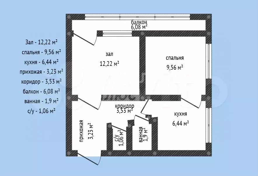 2-к. квартира, 44 м, 3/5 эт. - Фото 0