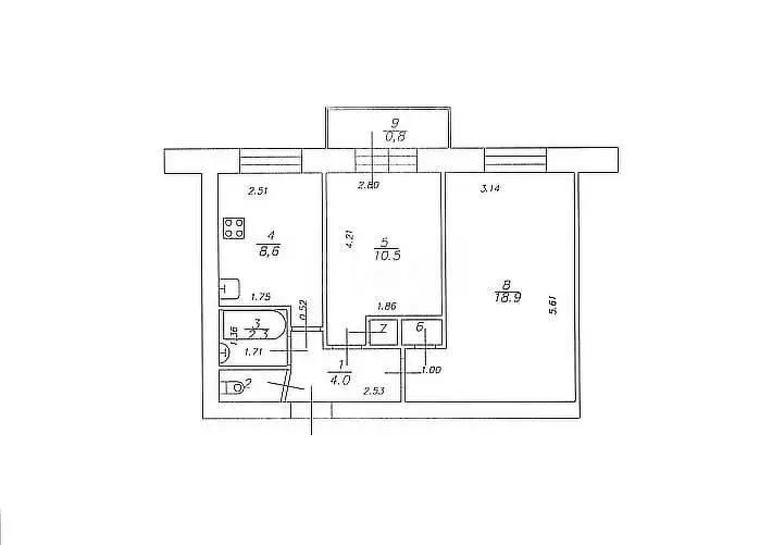 2-комнатная квартира: Казань, улица Карбышева, 15 (47 м) - Фото 0