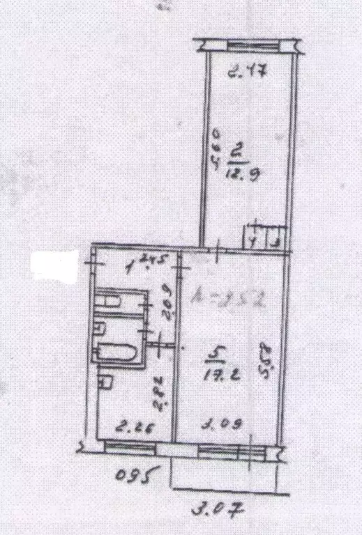 2-к кв. Кемеровская область, Новокузнецк ул. Клименко, 64 (43.8 м) - Фото 1