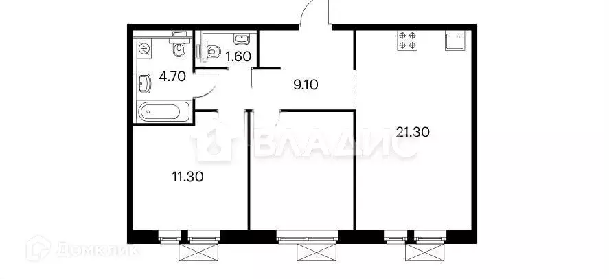 Продаётся 3-к квартира, 60 м - Фото 0
