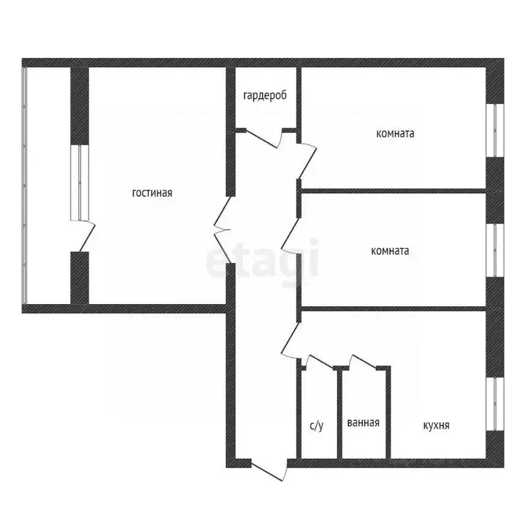 3-к кв. Красноярский край, Сосновоборск ул. Труда, 7 (73.3 м) - Фото 1