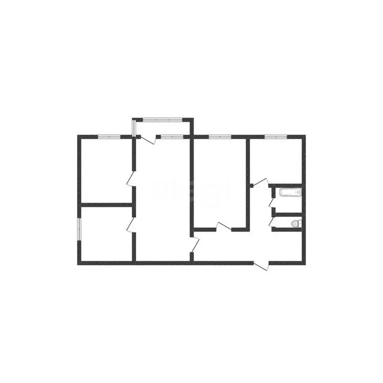 4-комнатная квартира: Строитель, улица Ленина, 5 (60.8 м) - Фото 0
