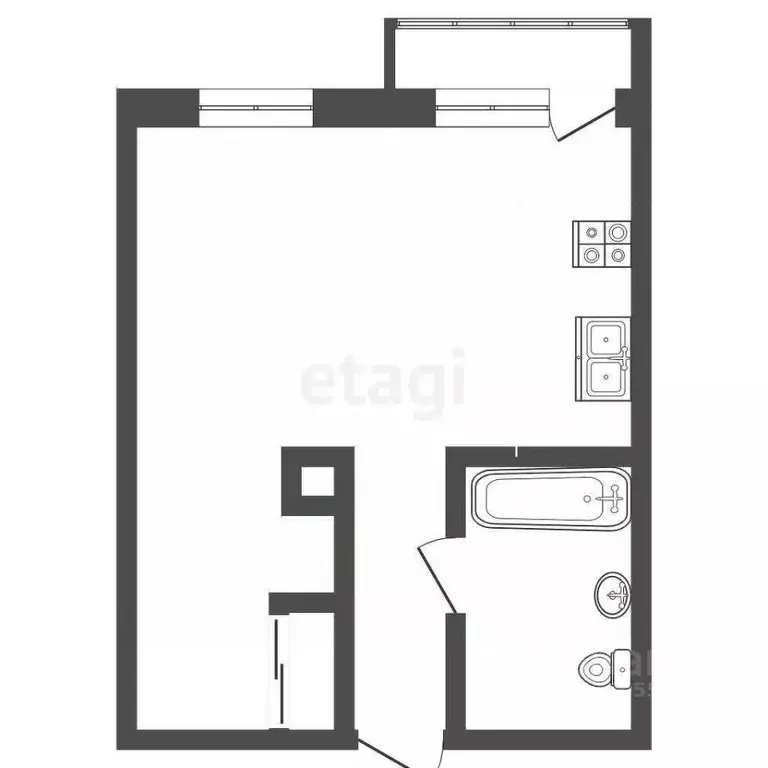 1-к кв. Кемеровская область, Кемерово просп. Притомский, 15к1 (34.0 м) - Фото 1