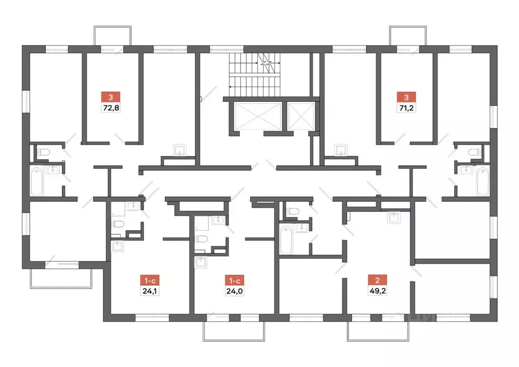 3-к кв. Ханты-Мансийский АО, Сургут 30А мкр,  (72.83 м) - Фото 1